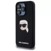 Karl Lagerfeld KLHMP15LSKHPPLK iPhone 15 Pro 6.1 Negro Funda rígida silicona print cabeza Karl MagSafe