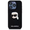 Karl Lagerfeld KLHMP15LSKHPPLK iPhone 15 Pro 6.1 Negro Funda rígida silicona print cabeza Karl MagSafe