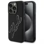 Karl Lagerfeld KLHCP15L3DRKSDLK iPhone 15 Pro 6.1 Negro Funda rígida 3D Rubber Signature