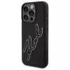 Karl Lagerfeld KLHCP15L3DRKSDLK iPhone 15 Pro 6.1 Negro Funda rígida 3D Rubber Signature