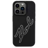 Karl Lagerfeld KLHCP15L3DRKSDLK iPhone 15 Pro 6.1 Negro Funda rígida 3D Rubber Signature