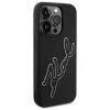 Karl Lagerfeld KLHCP15X3DRKSDLK Funda rígida para Apple iPhone 15 Pro Max 6,7 pulgadas Negro 3D goma Signature