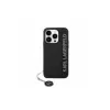 Karl Lagerfeld KLHCP15SPSAKDGCK iPhone 15 / 14 / 13 6.1 Negro Funda rígida Saffiano Rhinestones & Charm