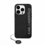 Karl Lagerfeld KLHCP15LPSAKDGCK iPhone 15 Pro 6.1 Negro Funda rígida Saffiano Rhinestones & Charm