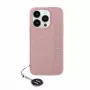 Karl Lagerfeld KLHCP15LPSAKDGCP iPhone 15 Pro 6.1 Funda rígida Saffiano Rhinestones & Charm Rosa
