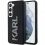 Karl Lagerfeld KLHCS24S3DMBKCK Funda rígida para Samsung Galaxy S24, Negro, 3D Rubber Glitter Logo