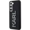 Karl Lagerfeld KLHCS24S3DMBKCK Funda rígida para Samsung Galaxy S24, Negro, 3D Rubber Glitter Logo