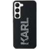 Karl Lagerfeld KLHCS24S3DMBKCK Funda rígida para Samsung Galaxy S24, Negro, 3D Rubber Glitter Logo
