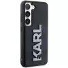 Karl Lagerfeld KLHCS24S3DMBKCK Funda rígida para Samsung Galaxy S24, Negro, 3D Rubber Glitter Logo