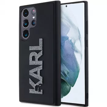 Karl Lagerfeld KLHCS24L3DMBKCK Samsung Galaxy S24 Ultra Funda rígida Negro 3D Rubber Glitter Logo