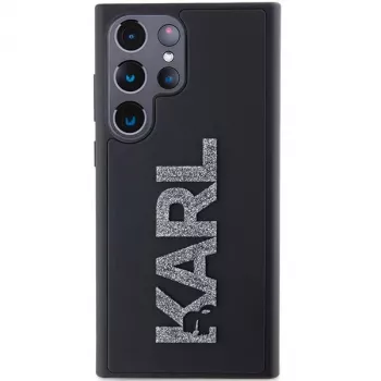 Karl Lagerfeld KLHCS24L3DMBKCK Samsung Galaxy S24 Ultra Funda rígida Negro 3D Rubber Glitter Logo