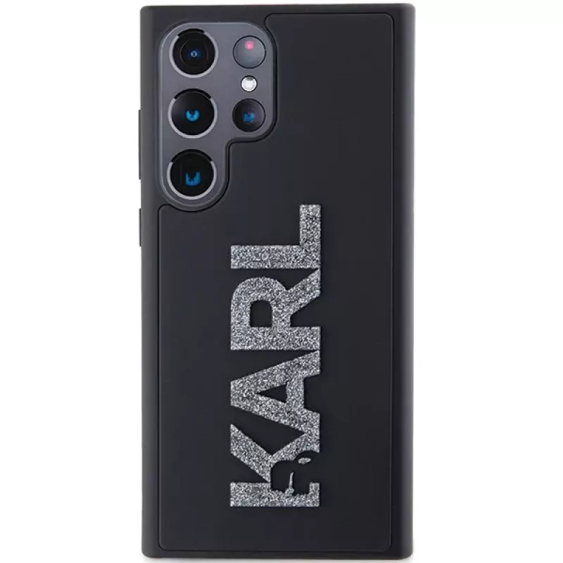 Karl Lagerfeld KLHCS24L3DMBKCK Samsung Galaxy S24 Ultra Funda rígida Negro 3D Rubber Glitter Logo