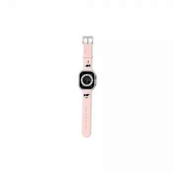 Karl Lagerfeld 3D Rubber Karl & Choupette Heads Correa para Apple Watch 42/44/45/49mm Rosa