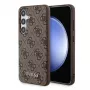 Guess GUOHCSA35G4GFBR A35 Funda rígida 4G Metal Gold Logo para Samsung Galaxy A35 - Marrón