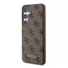 Guess GUOHCSA35G4GFBR A35 Funda rígida 4G Metal Gold Logo para Samsung Galaxy A35 - Marrón