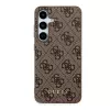 Guess GUOHCSA35G4GFBR A35 Funda rígida 4G Metal Gold Logo para Samsung Galaxy A35 - Marrón