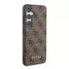 Guess GUOHCSA35G4GFBR A35 Funda rígida 4G Metal Gold Logo para Samsung Galaxy A35 - Marrón