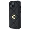 DKNY DKHCP14SPQDSLK Quilted Stack Logo Funda trasera para Apple iPhone 14 6,1 pulgadas Negro