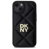 DKNY DKHCP14SPQDSLK Quilted Stack Logo Funda trasera para Apple iPhone 14 6,1 pulgadas Negro