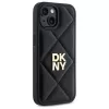 DKNY DKHCP14SPQDSLK Quilted Stack Logo Funda trasera para Apple iPhone 14 6,1 pulgadas Negro