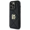 DKNY DKHCP14XPQDSLK Quilted Stack Logo Funda trasera para iPhone 14 Pro Max 6,7 pulgadas Negro
