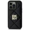 DKNY DKHCP14XPQDSLK Quilted Stack Logo Funda trasera para iPhone 14 Pro Max 6,7 pulgadas Negro