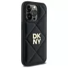 DKNY DKHCP14XPQDSLK Quilted Stack Logo Funda trasera para iPhone 14 Pro Max 6,7 pulgadas Negro