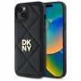 DKNY DKHCP15MPQDSLK Quilted Stack Logo Funda para iPhone 15 Plus 6,7 pulgadas Negro