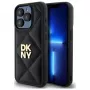 DKNY DKHCP15XPQDSLK Quilted Stack Logo Funda trasera para Apple iPhone 15 Pro Max 6,7 pulgadas Negro