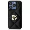 DKNY DKHCP15XPQDSLK Quilted Stack Logo Funda trasera para Apple iPhone 15 Pro Max 6,7 pulgadas Negro