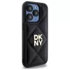 DKNY DKHCP15XPQDSLK Quilted Stack Logo Funda trasera para Apple iPhone 15 Pro Max 6,7 pulgadas Negro