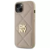 DKNY DKHCP14SPQDSLE Quilted Stack Logo Funda para Apple iPhone 14 6,1 pulgadas Beige