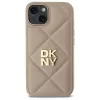 DKNY DKHCP14SPQDSLE Quilted Stack Logo Funda para Apple iPhone 14 6,1 pulgadas Beige