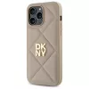 DKNY DKHCP14XPQDSLE Quilted Stack Logo Funda para iPhone 14 Pro Max 6,7 pulgadas - Beige