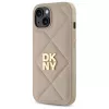 DKNY DKHCP15SPQDSLE Quilted Stack Logo Funda para iPhone 15 6,1 pulgadas Beige