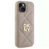 DKNY DKHCP15SPQDSLE Quilted Stack Logo Funda para iPhone 15 6,1 pulgadas Beige