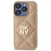 DKNY DKHCP15XPQDSLE Quilted Stack Logo Funda trasera para Apple iPhone 15 Pro Max 6,7 pulgadas Beige