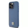 DKNY DKHMP15XPSHRPSB Funda rígida de piel con patrón monograma y logo metálico MagSafe para iPhone 15 Pro Max 6,7