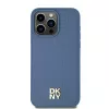 DKNY DKHMP15XPSHRPSB Funda rígida de piel con patrón monograma y logo metálico MagSafe para iPhone 15 Pro Max 6,7