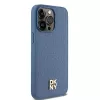 DKNY DKHMP15XPSHRPSB Funda rígida de piel con patrón monograma y logo metálico MagSafe para iPhone 15 Pro Max 6,7