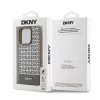 DKNY DKHMP15XPSOSPW Funda rígida de piel con patrón impreso y logo metálico MagSafe para iPhone 15 Pro Max 6,7