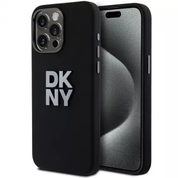 DKNY DKHCP15LSMCBSK Funda rígida de silicona líquida para Apple iPhone 15 Pro 6,1