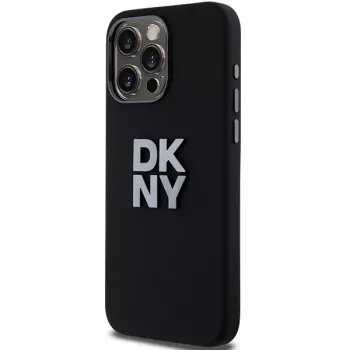 DKNY DKHCP15LSMCBSK Funda rígida de silicona líquida para Apple iPhone 15 Pro 6,1