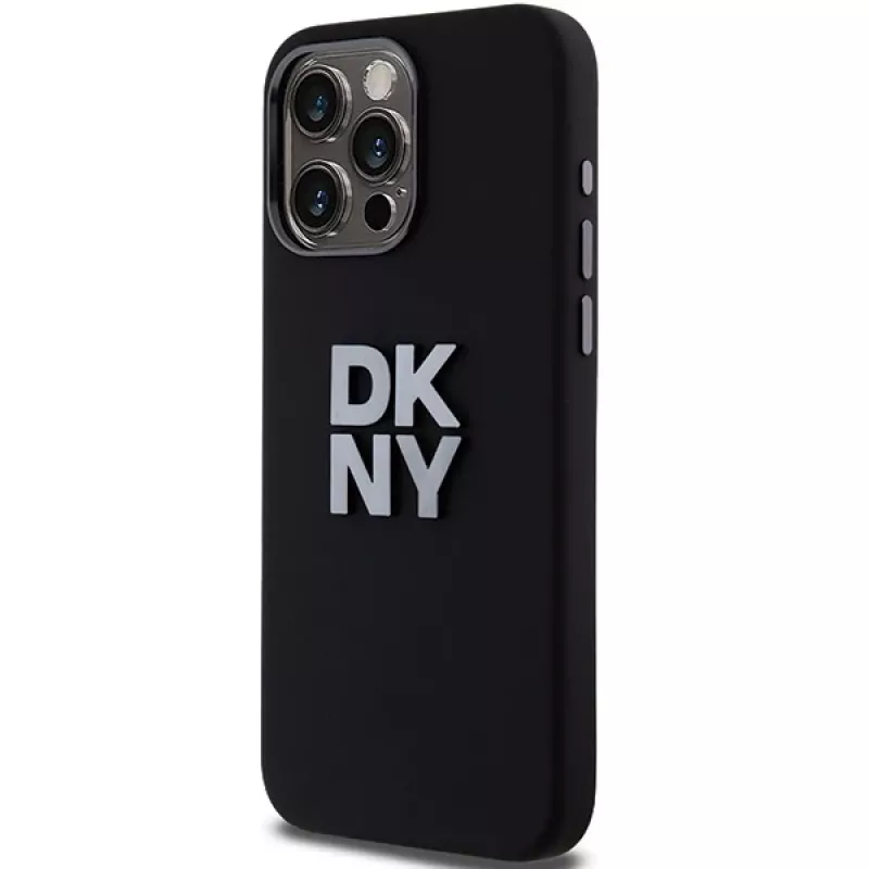DKNY DKHCP15LSMCBSK Funda rígida de silicona líquida para Apple iPhone 15 Pro 6,1