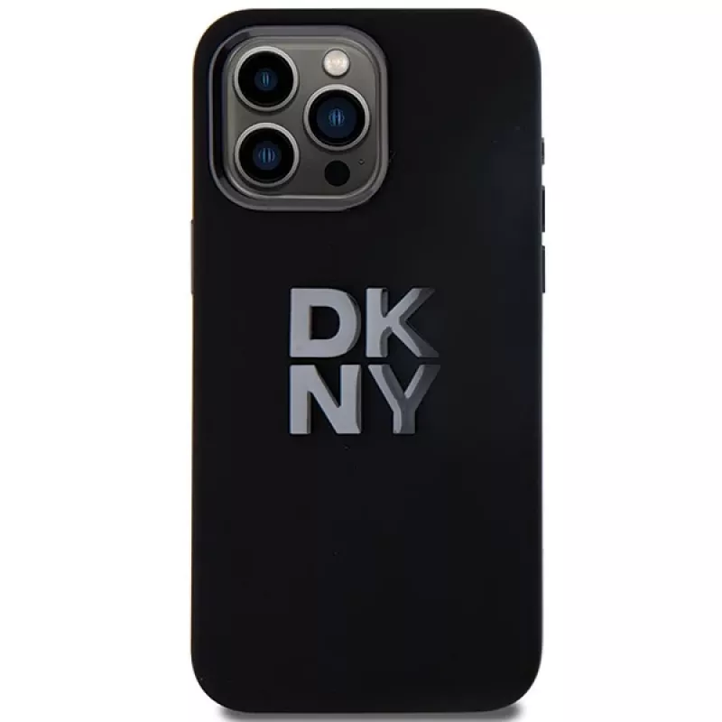 DKNY DKHCP15LSMCBSK Funda rígida de silicona líquida para Apple iPhone 15 Pro 6,1
