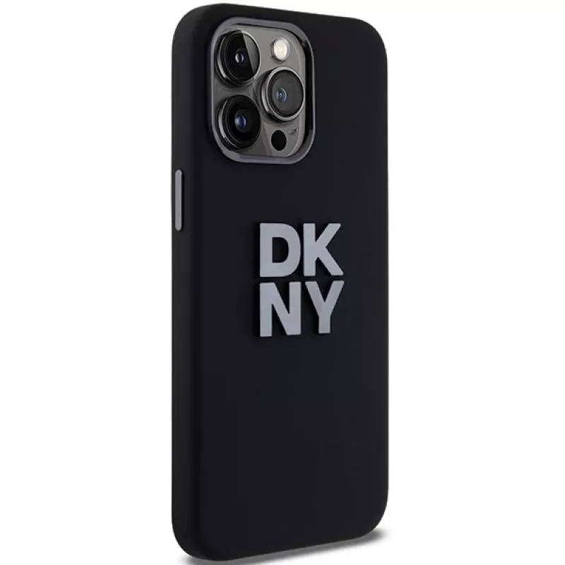 DKNY DKHCP15LSMCBSK Funda rígida de silicona líquida para Apple iPhone 15 Pro 6,1