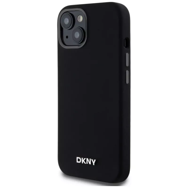 DKNY DKHMP14SSMCHLK Funda rígida de silicona líquida MagSafe para iPhone 13/14/15 6,1