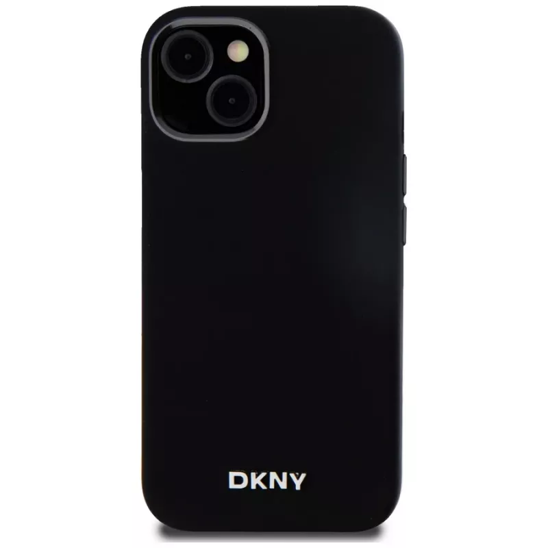 DKNY DKHMP14SSMCHLK Funda rígida de silicona líquida MagSafe para iPhone 13/14/15 6,1