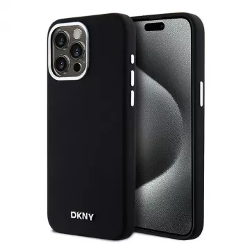DKNY DKHMP14XSMCHLK Funda rígida de silicona líquida MagSafe para Apple iPhone 14 Pro Max 6,7