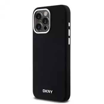 DKNY DKHMP14XSMCHLK Funda rígida de silicona líquida MagSafe para Apple iPhone 14 Pro Max 6,7